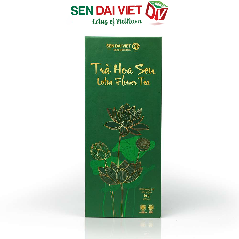 Trà Hoa Sen Sấy Thăng Hoa- Tinh Hoa Thiên Nhiên Việt, Hộp Quà Cao Cấp, ĐV- Sen Đại Việt- Hộp 1 Bông 16g