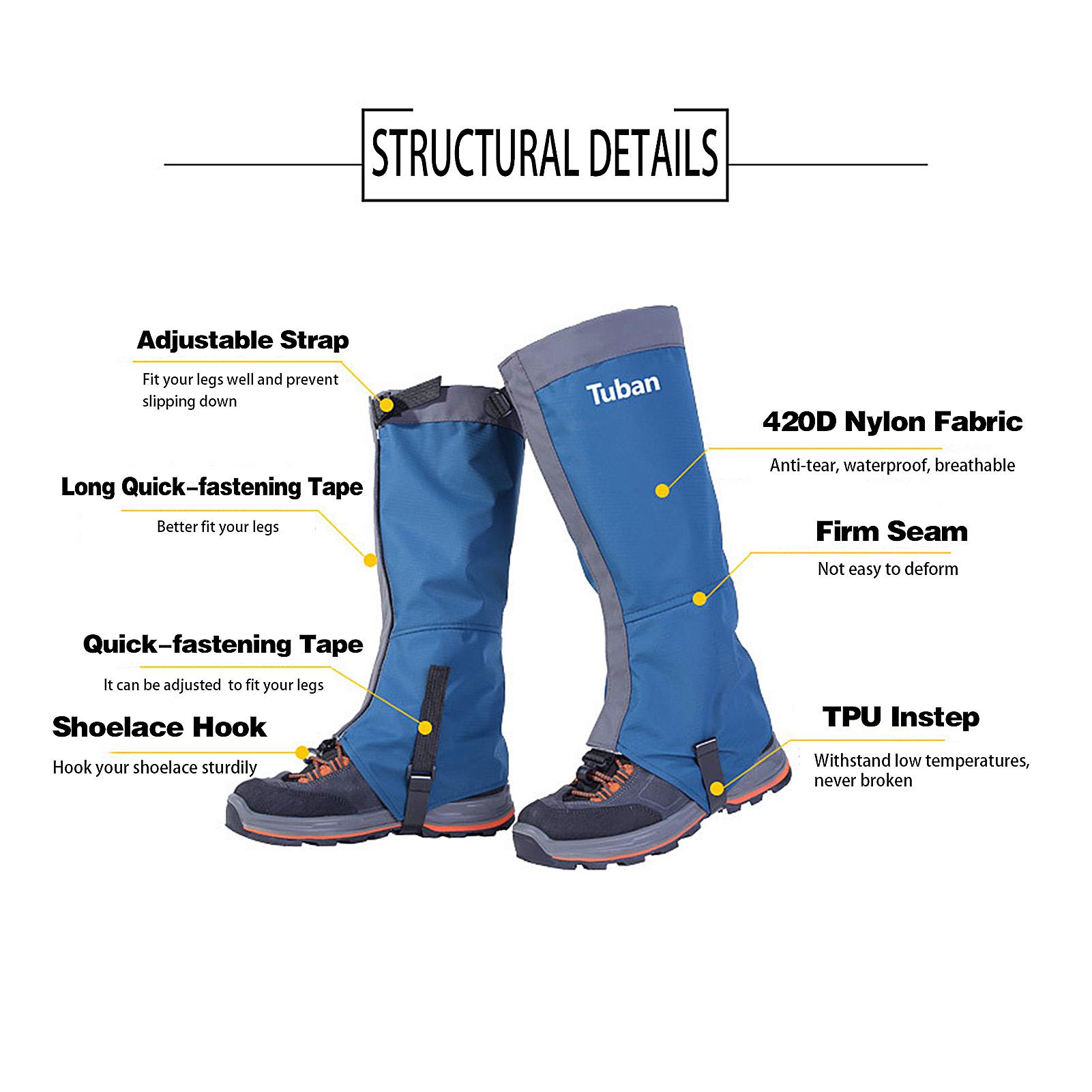 Bộ bảo vệ bọc giày và ống quyển được làm bằng vải nylon, bền chống nước , chống rách