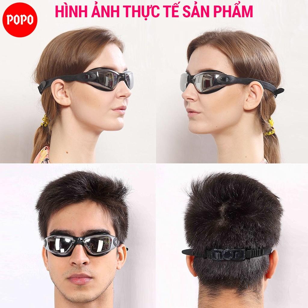 Kính bơi người lớn cản tia UV với mắt kiếng bơi tráng gương POPO2360 cho thi đấu cho nam nữ cho bé từ 8 tuổi