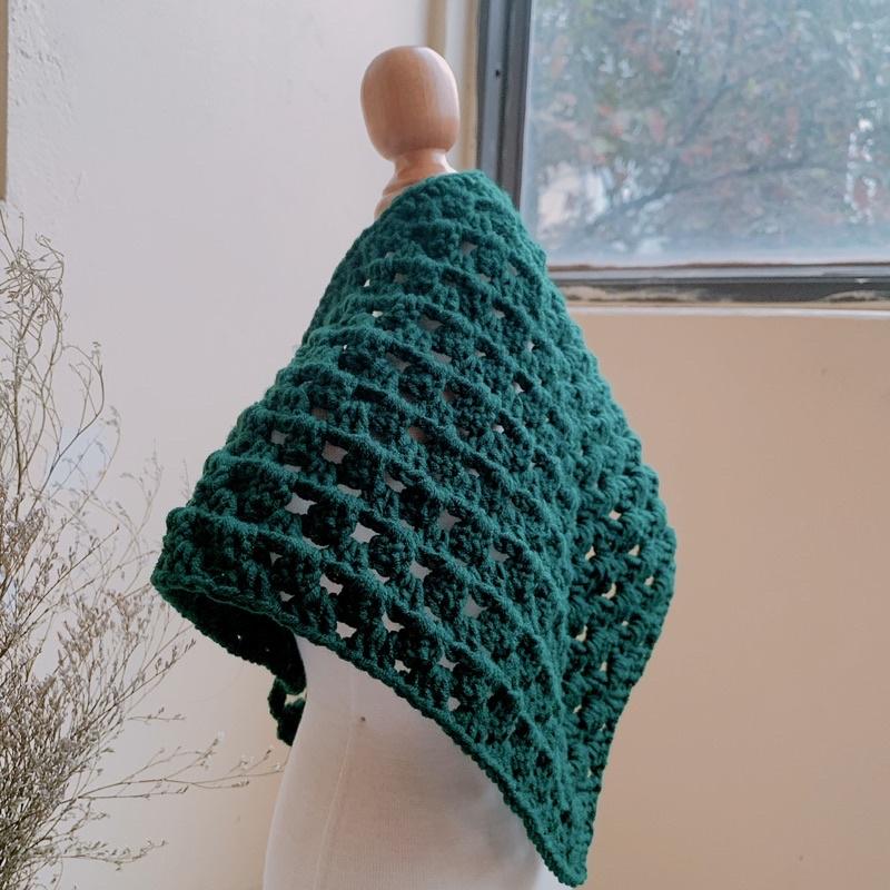 AESTHETIC CROCHET BANDANA NOELCHO NỮ TIEMMAYKEOKEO, CHẤT LIỆU LEN COTTON MỀM MẠI, BẢNG MÀU PASTEL ĐA DẠNG THEO TONE