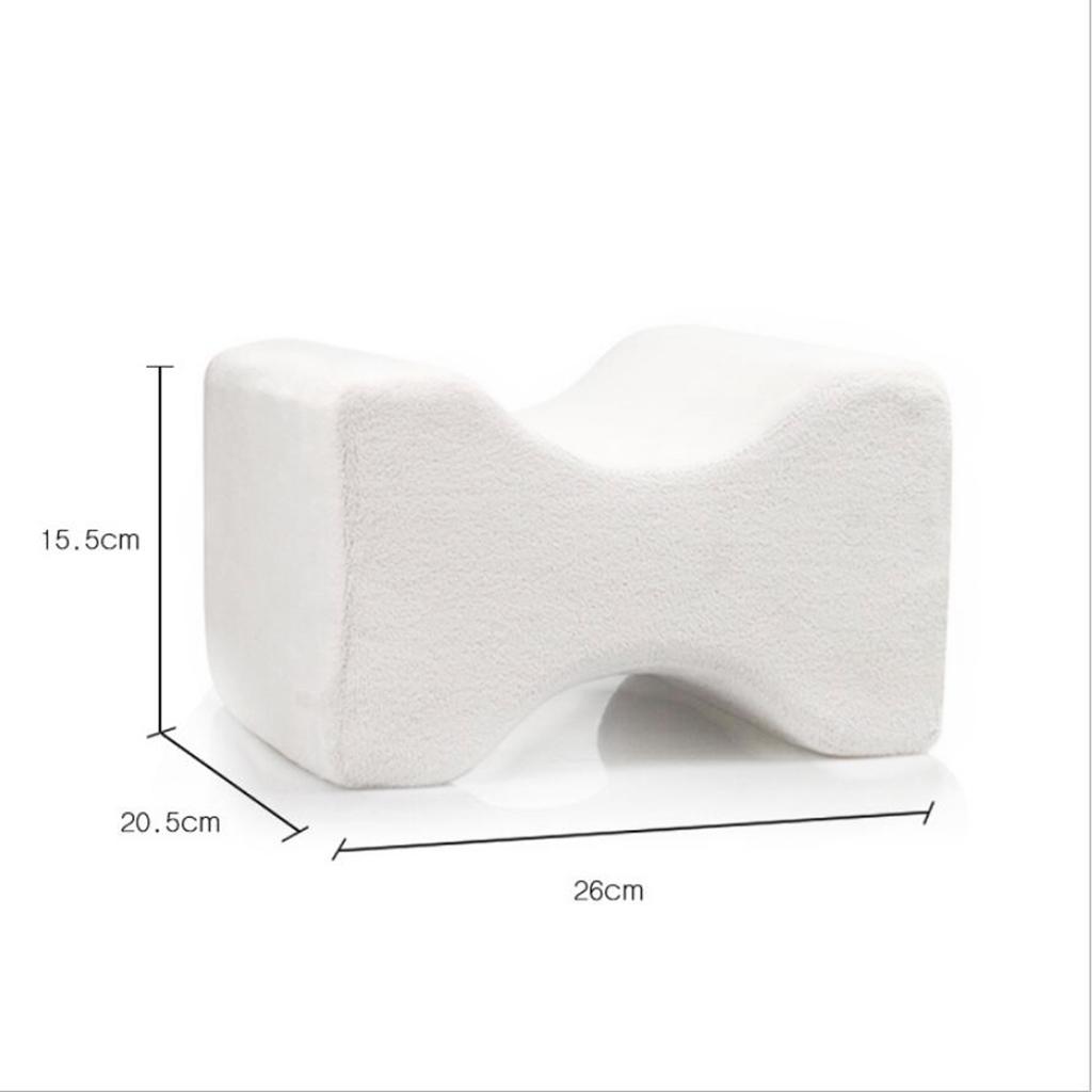 Knee Pillow for Hip, Back, Leg, Knee Pain, Side Sleepers Premium Memory Foam Contour Leg Pillow with Removable Cover