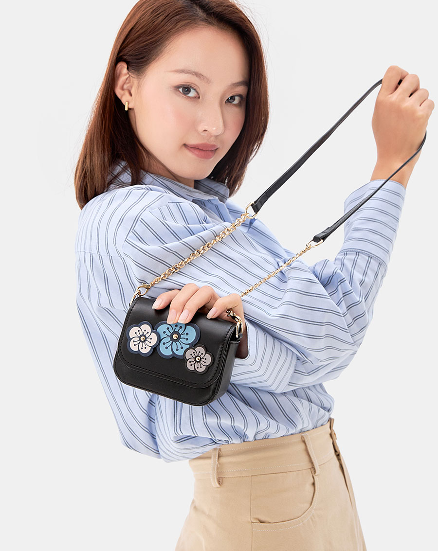 Túi Xách Nữ Thời Trang JUNO Cỡ Nhỏ Mini Trang Trí Hoa TXN773