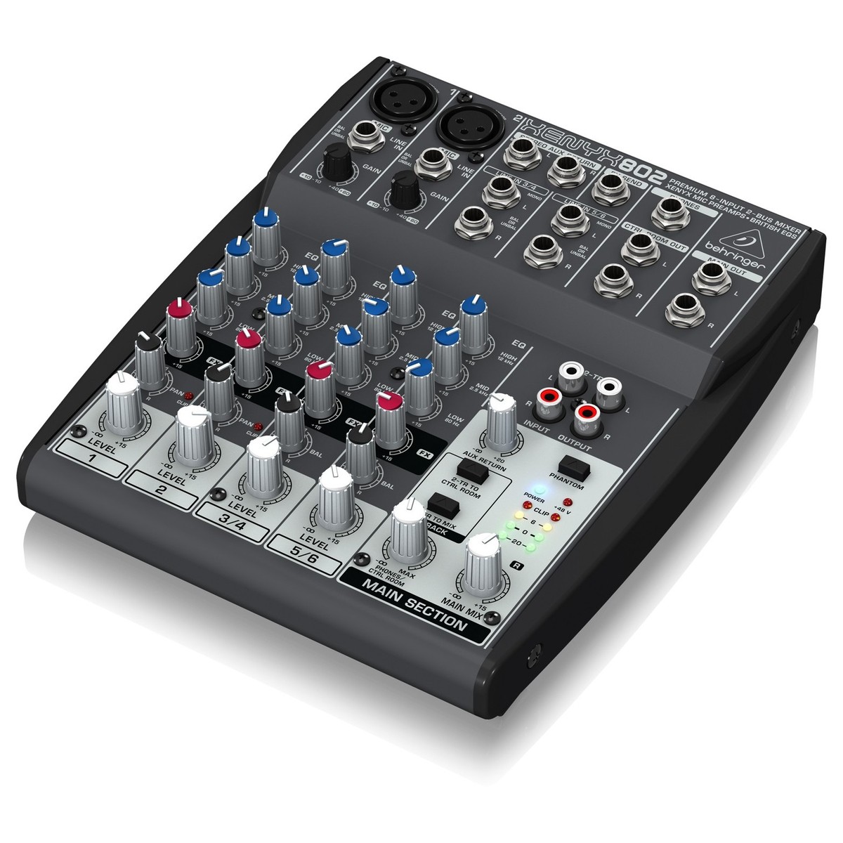 Bộ trộn âm thanh analog 8 đầu vào Behringer XENYX 802 Premium - Hàng Nhập Khẩu