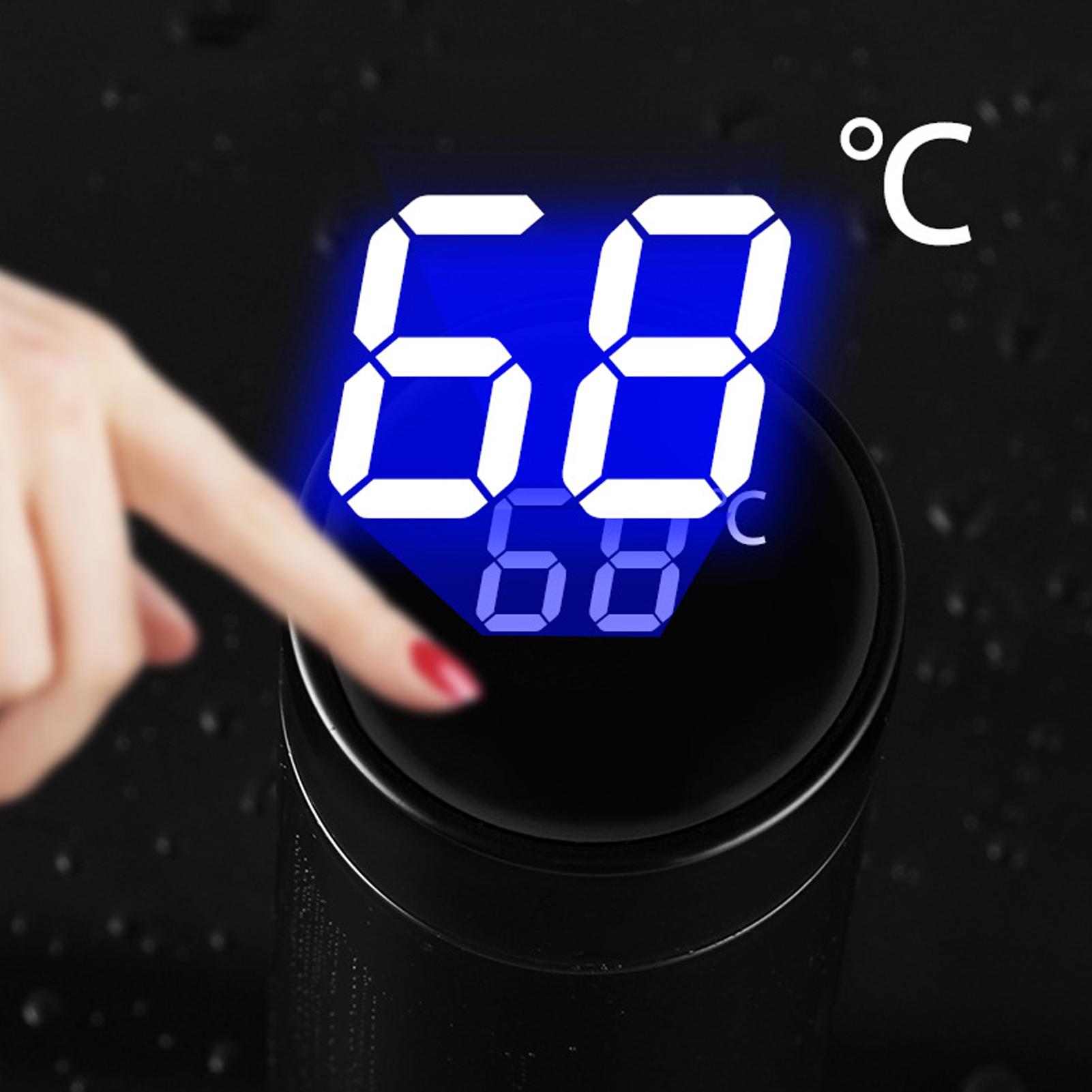 Bình giữ nhiệt bằng thép không gỉ, có màn hình LED hiển thị nhiệt độ