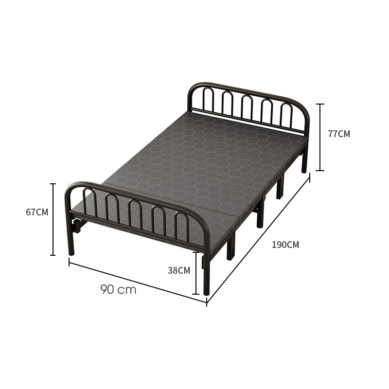 Giường ngủ gấp gọn giường đơn loại to có thể nằm đôi chất liệu sắt to chắc - Hàng chính hãng