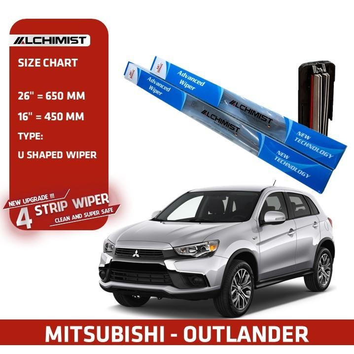 Gạt Mưa Xe Ô tô Mitsubishi Loại Silicon 4 Lưỡi Cao Cấp, Thiết Kế Thông Minh, Gạt Êm Và Sạch Hơn