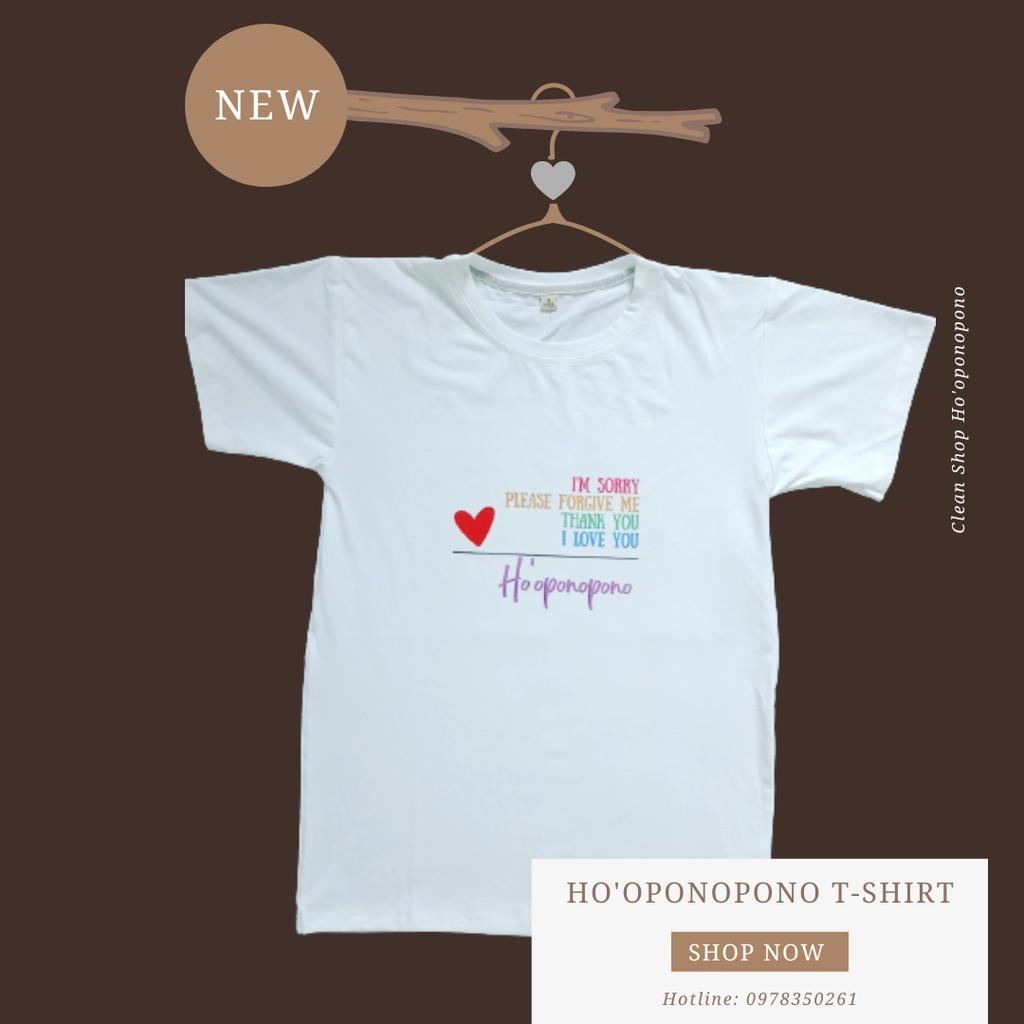 Áo thun Ho'oponopono T-Shirt, Áo phông UNISEX Cotton oversize form rộng Ceeport/Aloha/Thank you/I love you