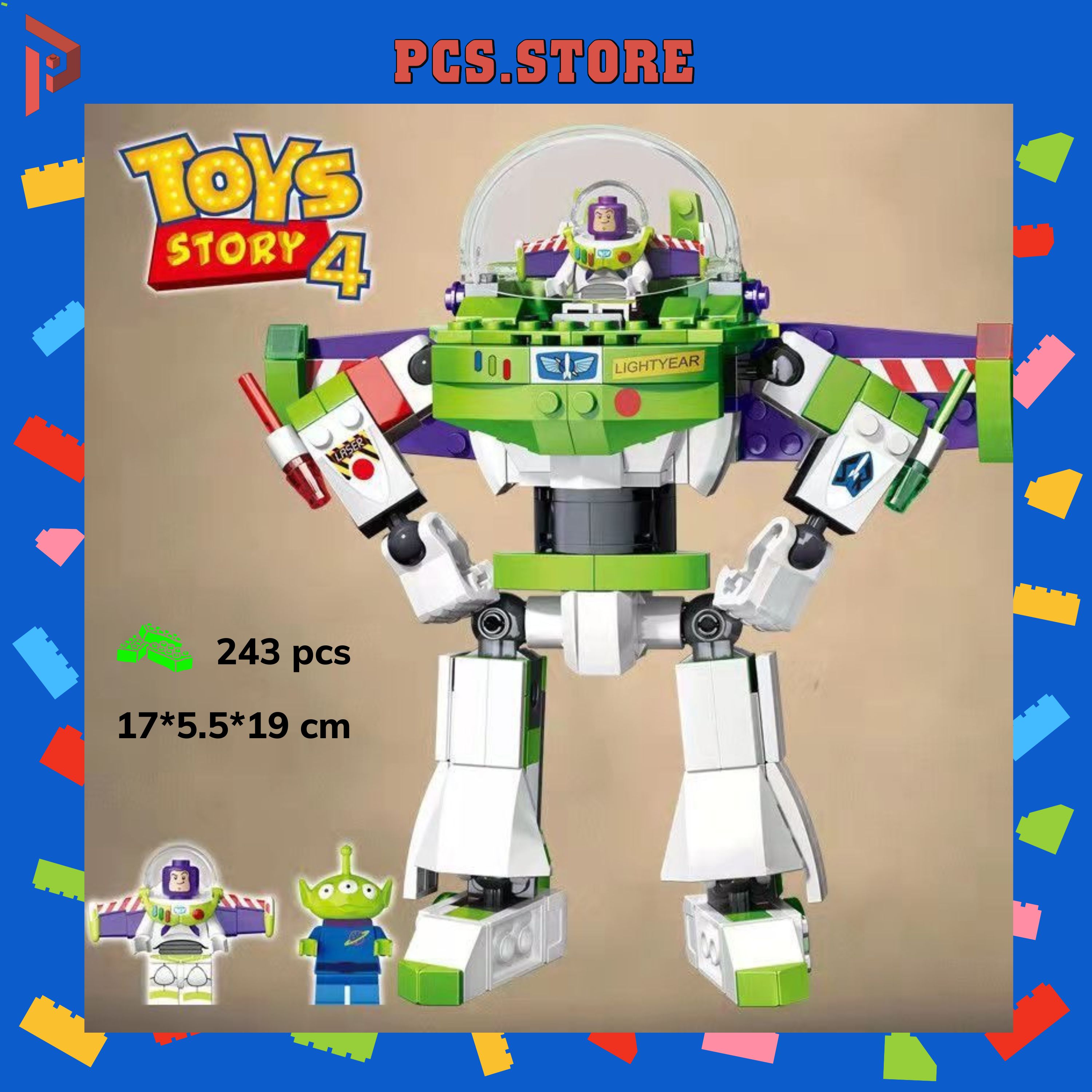 Đồ Chơi Lắp Ráp Mô Hình Phi Hành Gia Buzz Lightyear Trong Toys Story 4 - PCS STORE