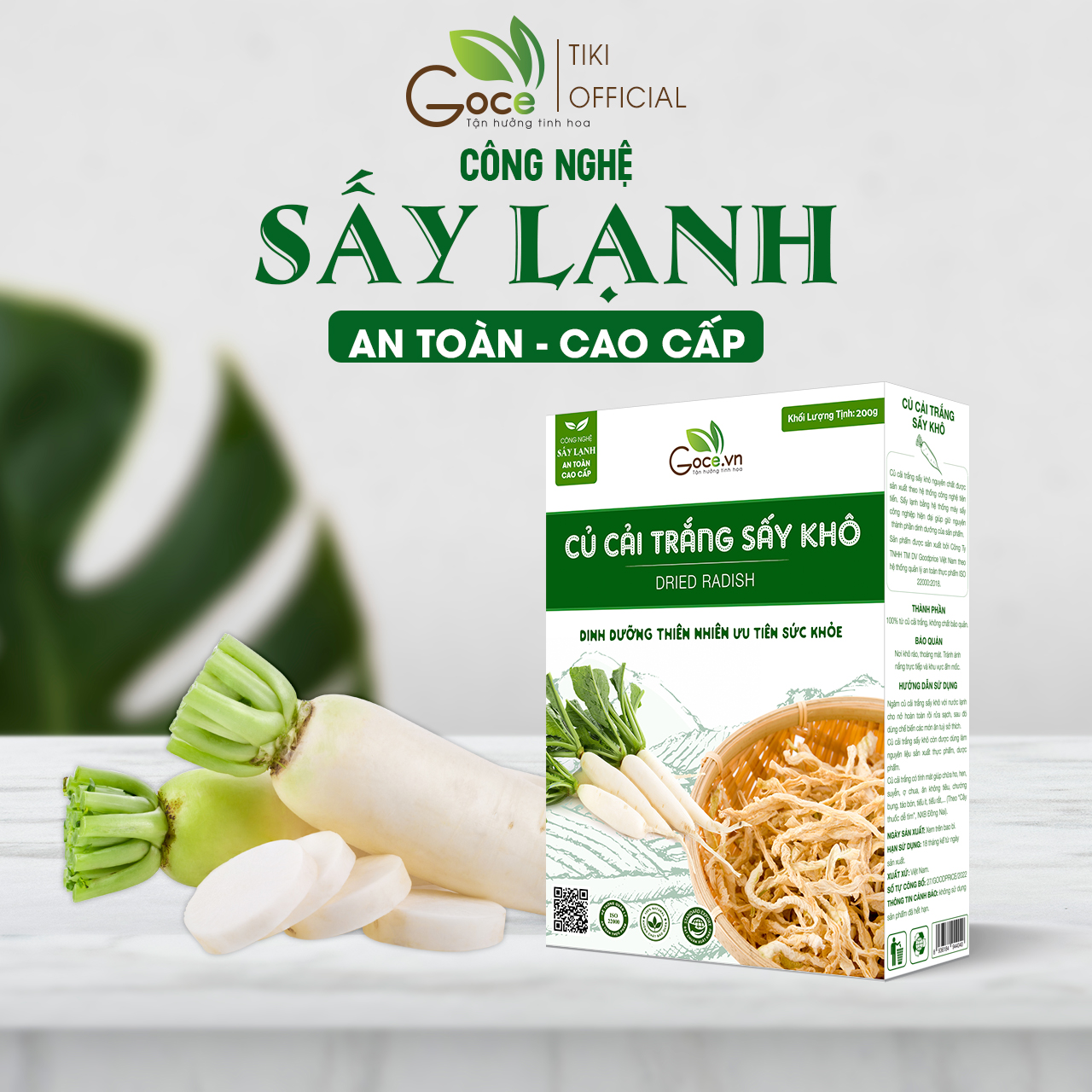 Củ cải trắng sấy khô Goce