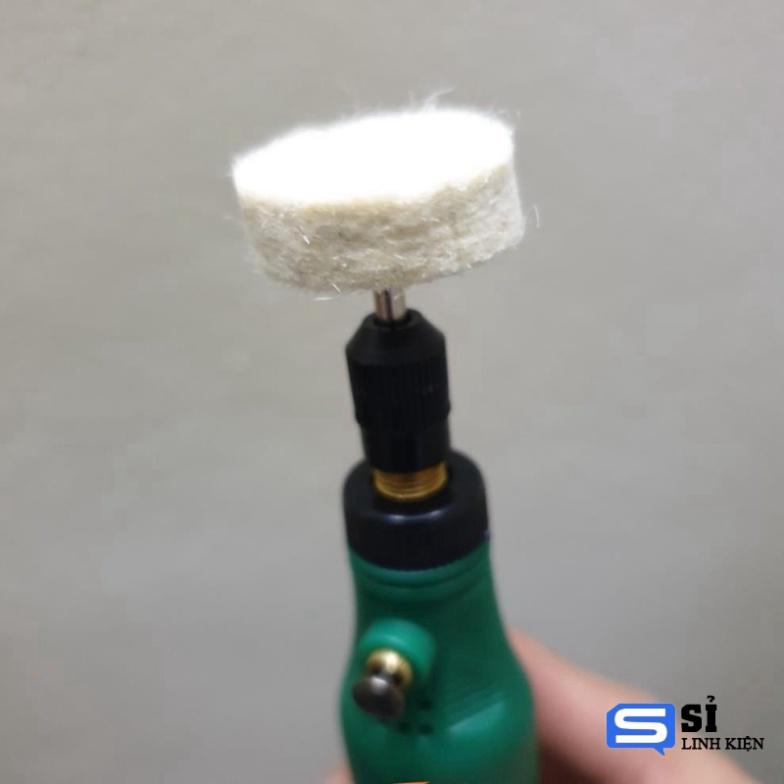 Bộ 33 đánh bóng đầu lông cừu + tặng kem đánh bóng xử dụng cho máy khoan mài khắc mini đazinăng - nỉ đánh bóng