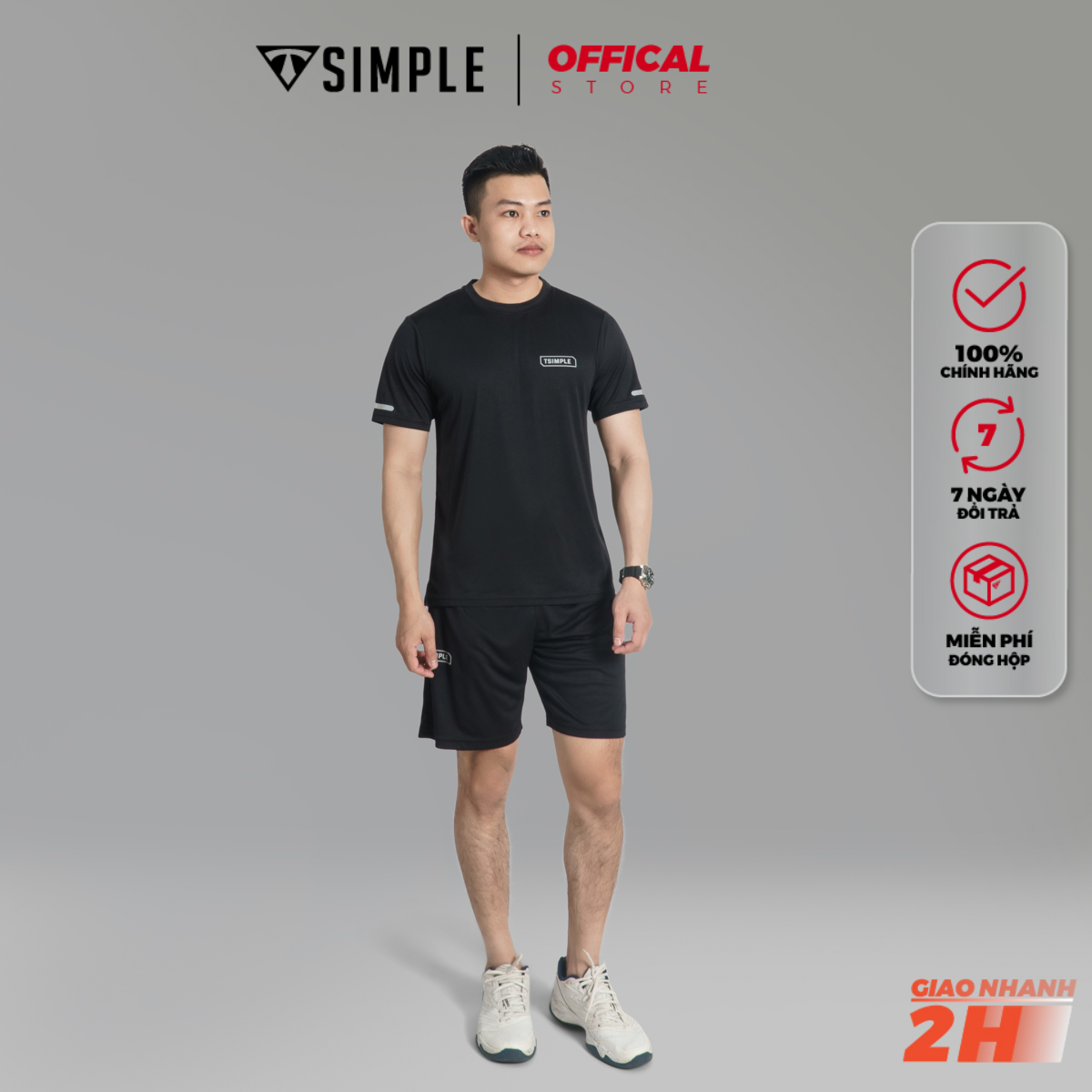 Bộ Quần Áo Thể Thao Nam TSIMPLE tập gym vải thun lạnh thoáng mát thấm hút mồ hôi co giãn chuẩn form MSSBHP1