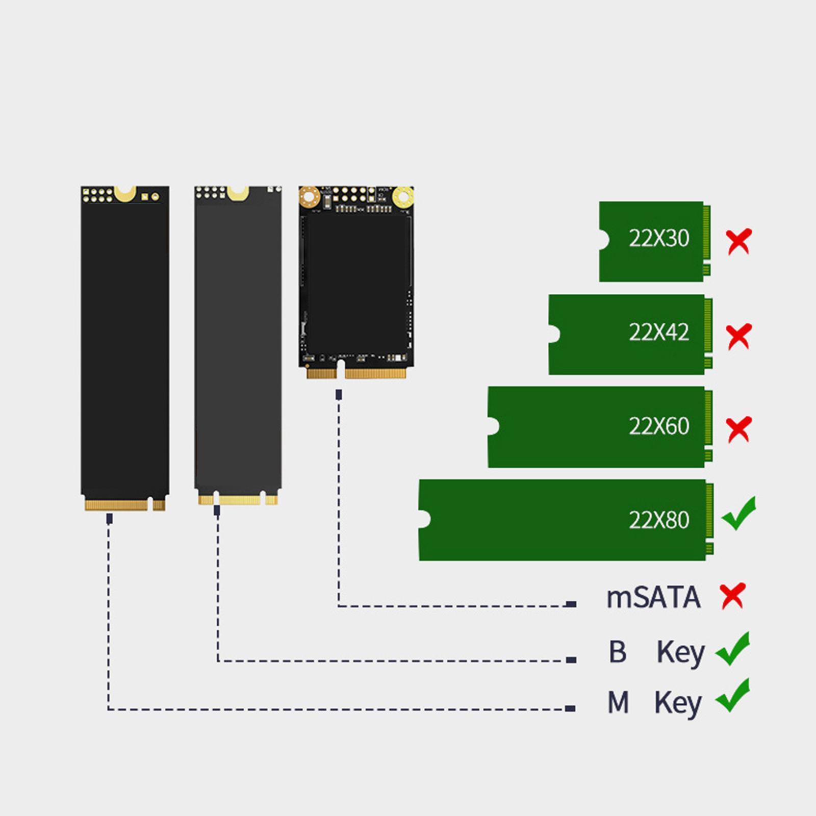 M.2 SSD Heat Sink 2280 HDD with Silicone Pad Aluminum Alloy