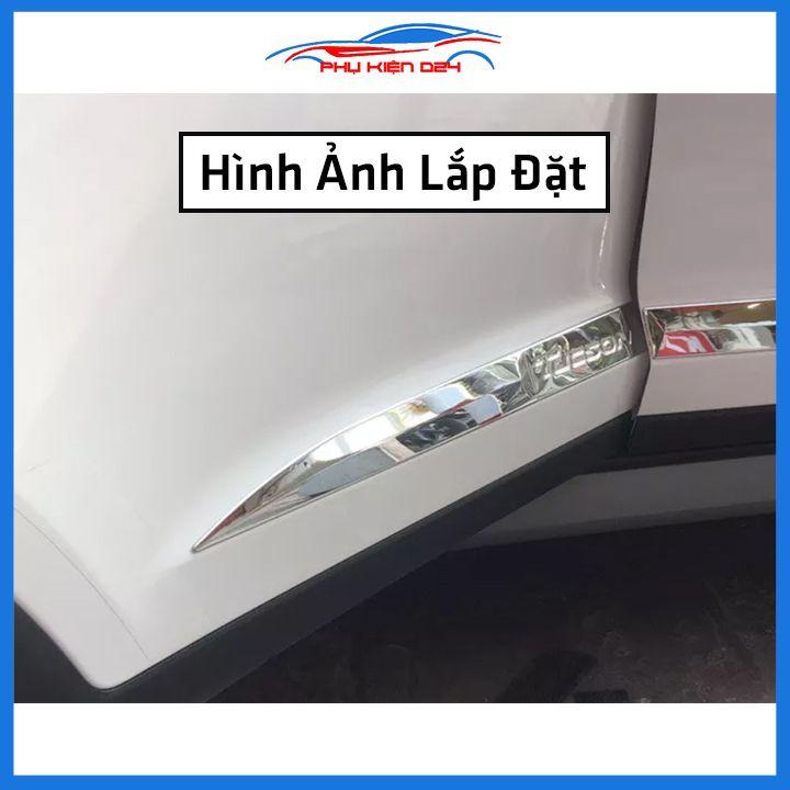 Bộ ốp nẹp sườn Tucson 2016-2017-2018-2019-2020-2021-2022 mạ crom bản to trang trí làm đẹp xe