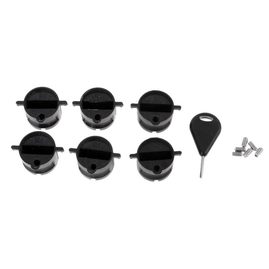 6x Surfboard Fins Compatible G5 Surf Fins Plugs with Screw And Key