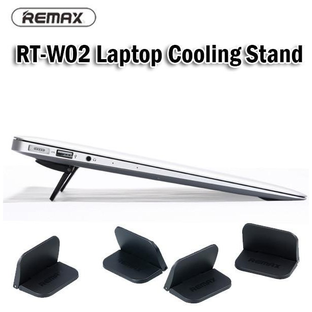 Đế tản nhiệt laptop remax Rt W02 - giá đỡ kê cao cho máy tính macbook ( bộ 2 cái) - hàng chính hãng