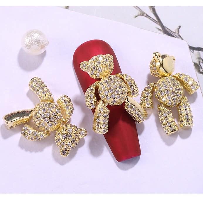 Cham gấu lúc lắc tay chân phụ kiện nail cao cấp hàng loại 1