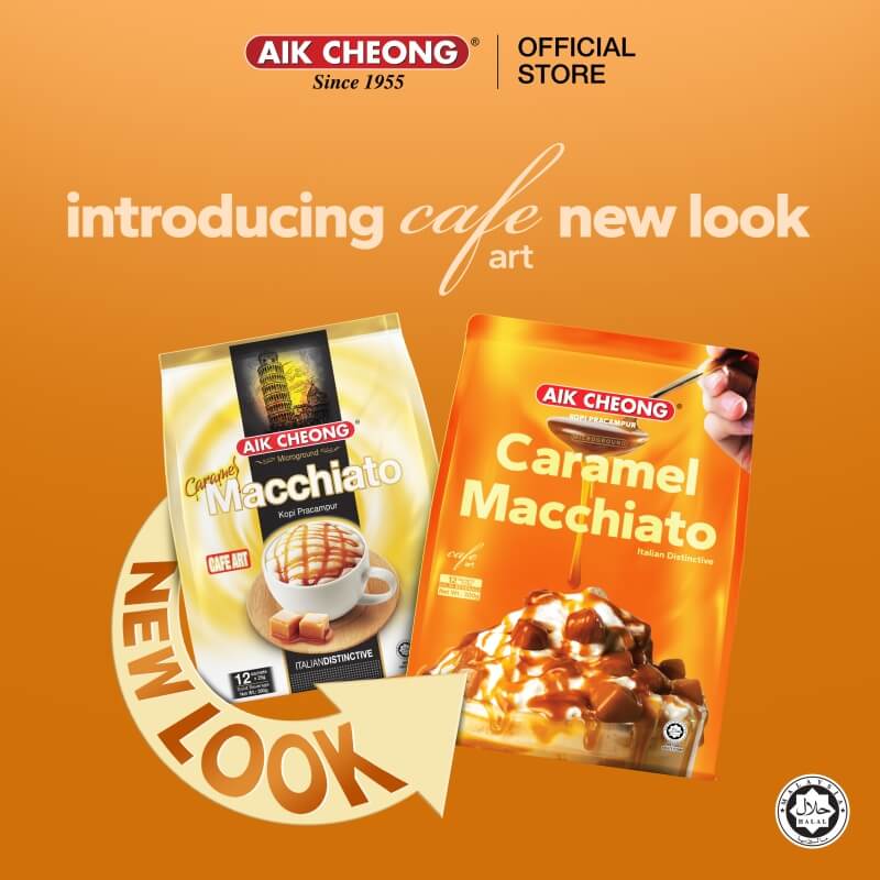 Cà Phê Caramel Macchiato Aik Cheong (12 Gói x 25g)- nhập khẩu từ Malaysia