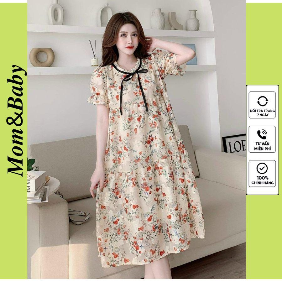Váy bầu xuông thời trang thiết kế công sở xinh xắn M558 mặc đi chơi đi làm Mom and Baby