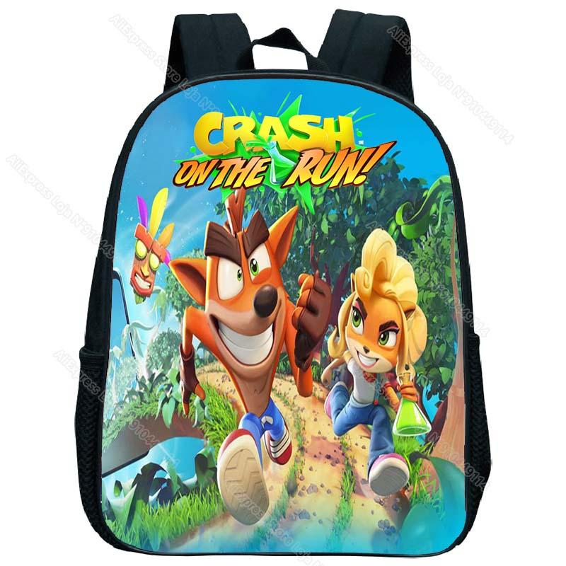 Trẻ Em Crash Bandicoot Trên Chạy Mẫu Giáo Ba Lô Bé Trai Bé Gái Hoạt Hình Anime Ba Lô Cho Bé Bé Tập Đi Có Túi Mochila