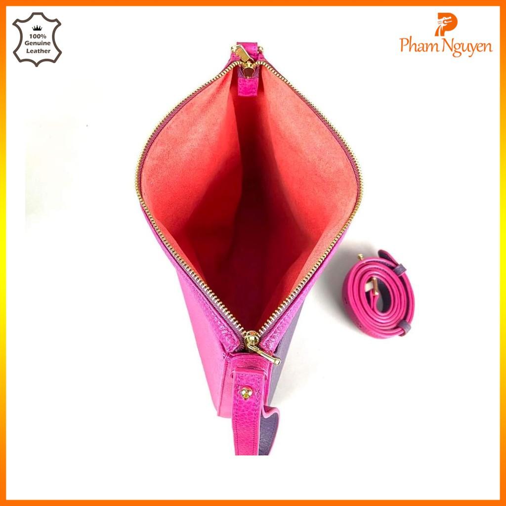 Túi Xách Tam Giác -  Da Bò Women Rose {3 In 1} - 25x20x4cm