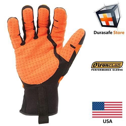 Găng tay cơ khí IRONCLAD Kong Original Impact &amp; Slip Resistant Mechanics Glove Orange, USA, Size S – 3XL