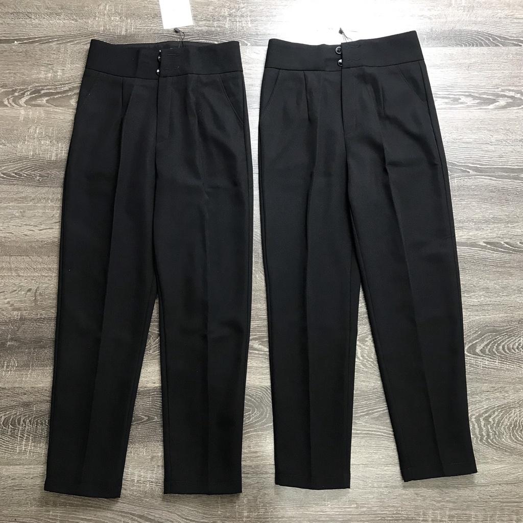 Quần tây nữ lưng cao Homieyl cao cấp, quần baggy nữ cạp cao công sở 2 cúc cạp to chất vải vitex đẹp