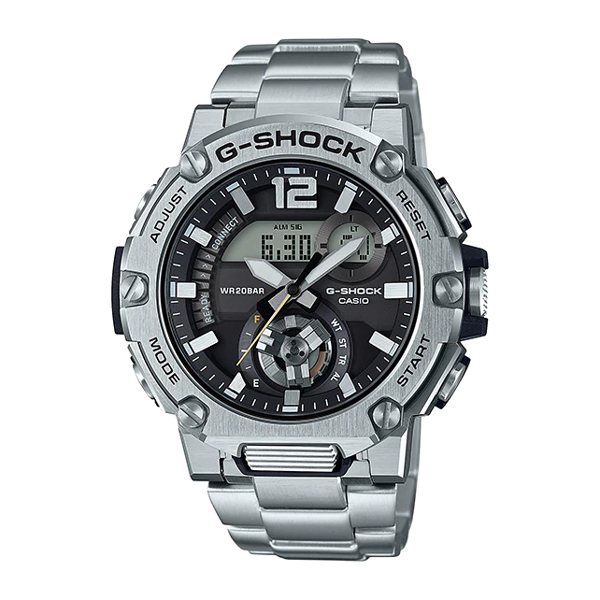 Đồng Hồ Nam Dây Thép Casio G-Shock GST-B300SD-1ADR Chính Hãng - Bluetooth - Năng lượng mặt trời - Lõi Carbon - GST-B300SD-1A Tough Solar G-Steel