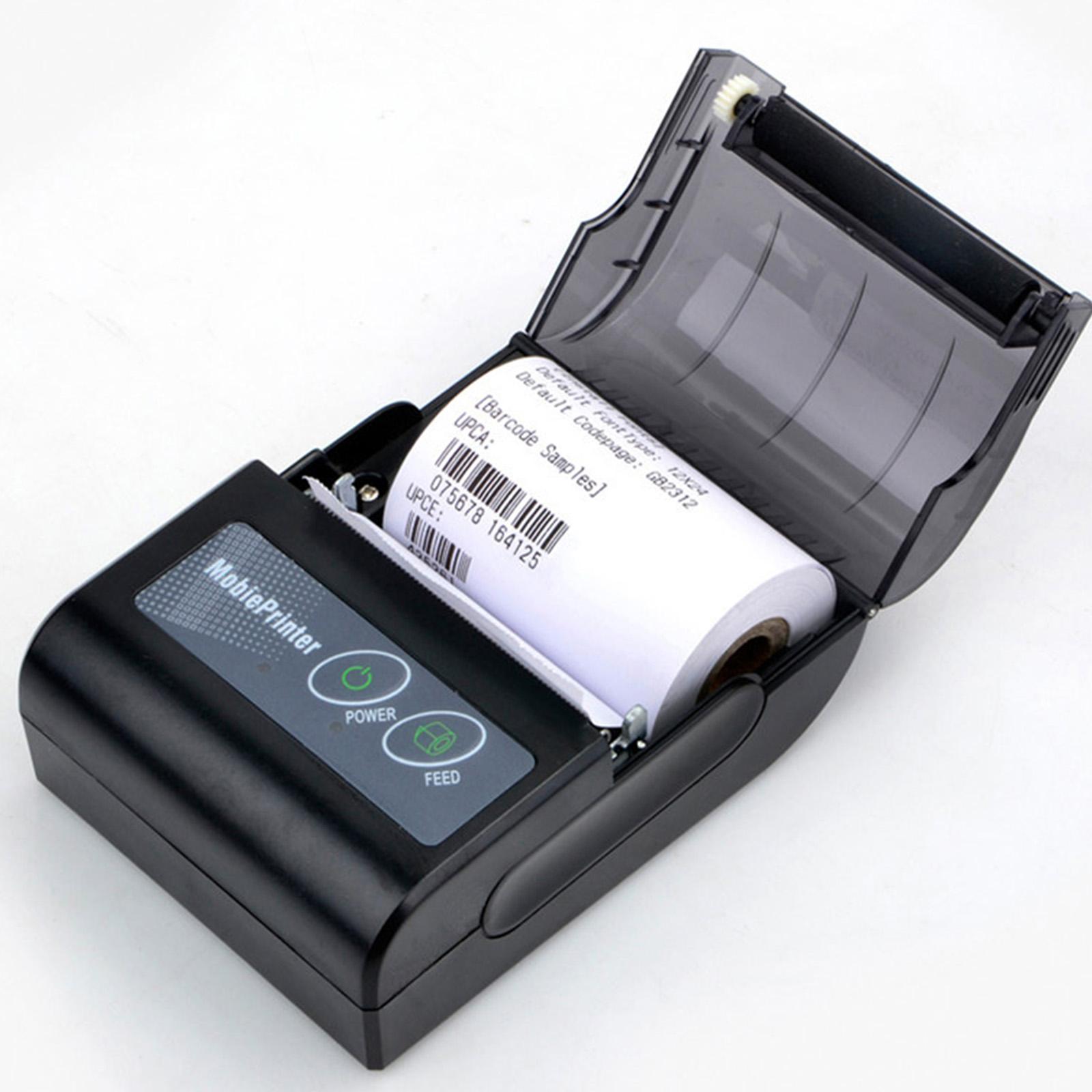 Black Bluetooth Printer Bill Thermal Receipt Printer Paper for IOS New