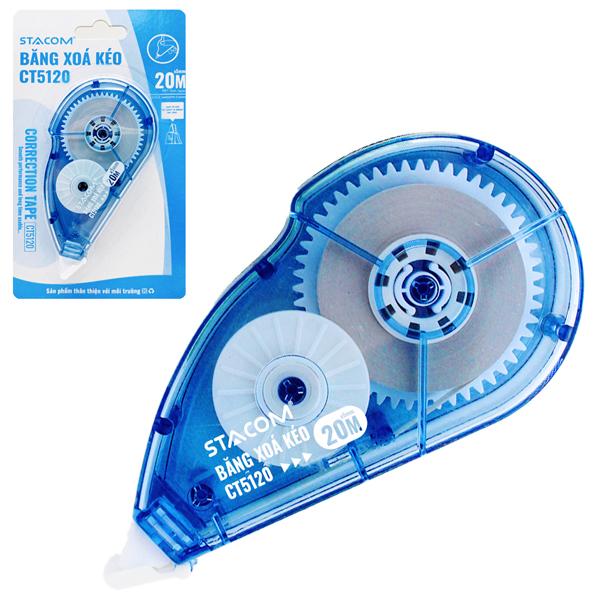 Xóa Kéo 5 mm x 20 m - Stacom CT5120 - Màu Xanh Dương
