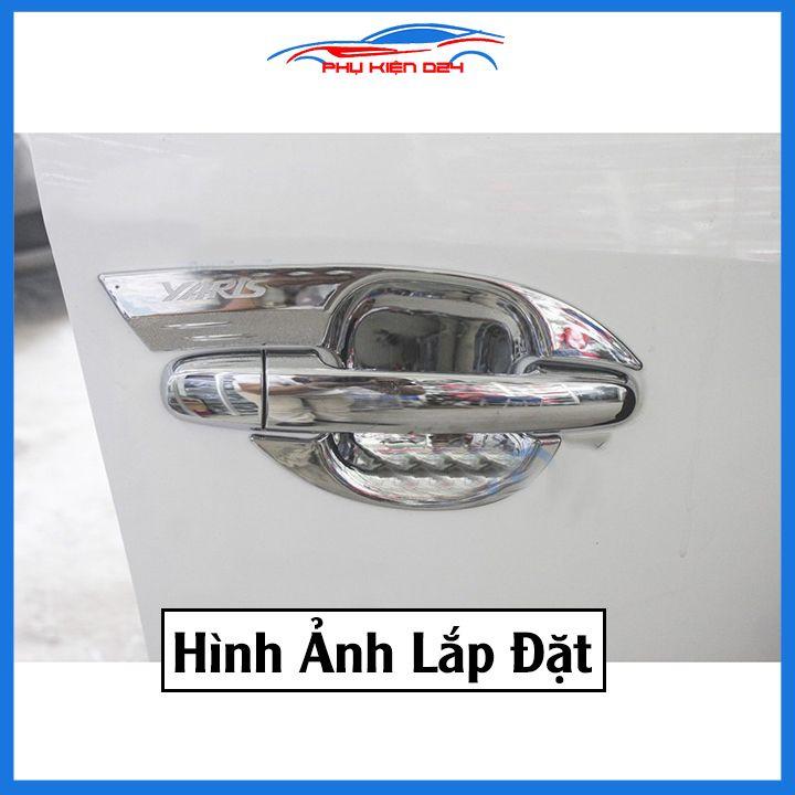 Ốp tay hõm mạ crom Yaris 2014-2015-2016-2017 sáng bóng chống trầy bảo vệ cửa xe ô tô