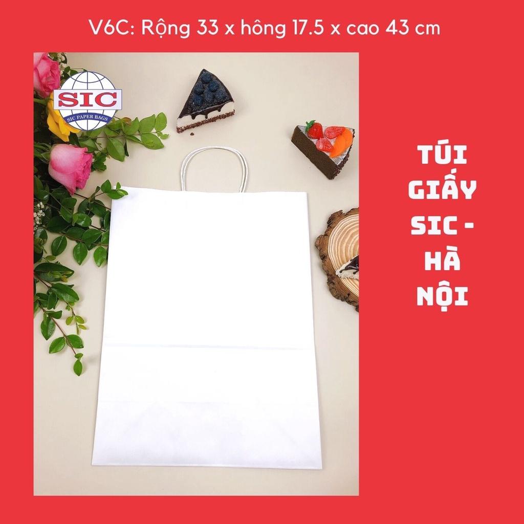 10 CHIẾC TÚI GIẤY KRAFT V6C: 33x17.5x43 cm CÓ QUAI