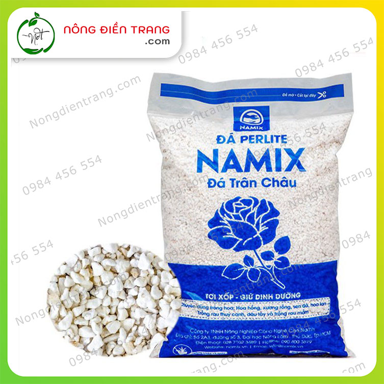 Đá Perlite Namix - Túi 5dm3 và Bao 20dm3 - Giàu khoáng chất, ổn định cấu trúc, tăng độ thoát nước cho đất VTNN Nông Điền Trang