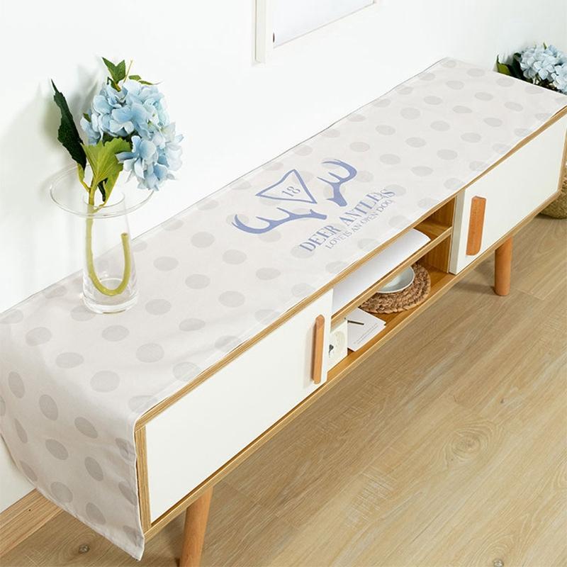 Simple TV Cabinet Tablecloth Tea Table Towel Cover Dust-proof Durable