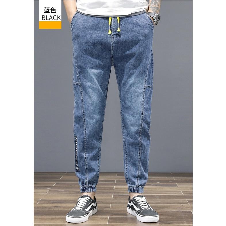Quần Jean Jogger Nam 2022 Phong Cách Hàn Quốc Xanh Nhạt