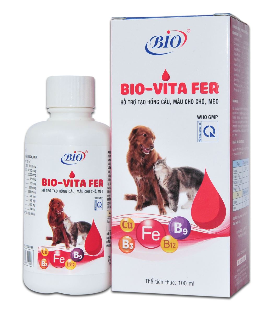 Bio Vita Fer tạo máu, bổ sung vitamin và khoáng chất cho chó mèo