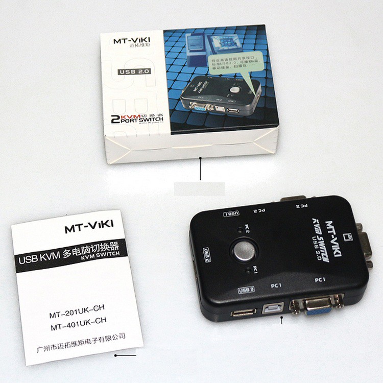USB KVM Switches 2 ports MT- VIKI - Hàng Chính Hãng