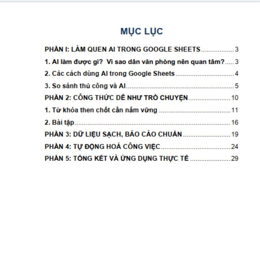 Sách - AI Và Google Sheets - Từ Công Thức Đơn Giản Đến Tự Động Hóa Toàn Diện