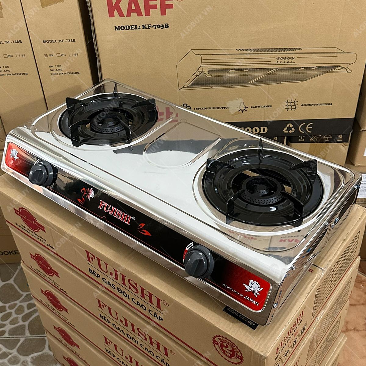 Bếp gas INOX FUJISHI FJ-330IN - ĐIẾU GANG ĐÚC LỬA LỚN - Đun nấu nhanh + Tiết kiệm gas - Hàng chính hãng