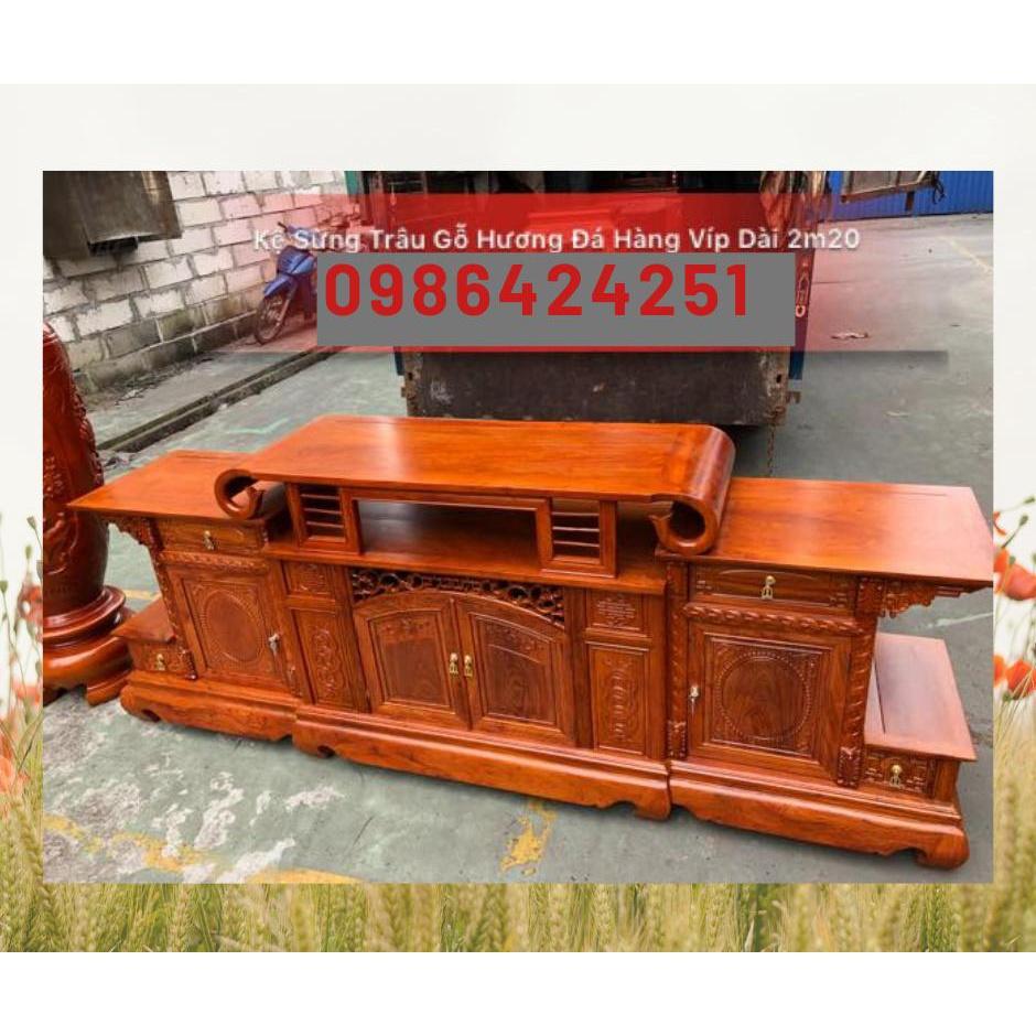 Kệ tivi Vòm gỗ hương đá