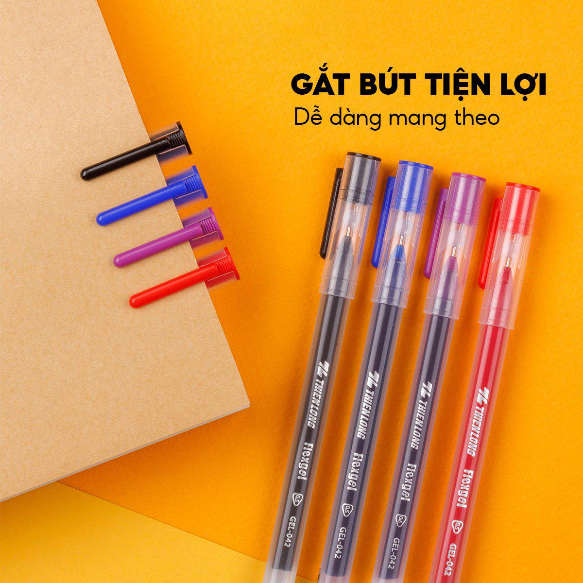 Hộp 20 Bút Gel Flexgel 0.5 mm - Thiên Long GEL-042 - Mực Tím