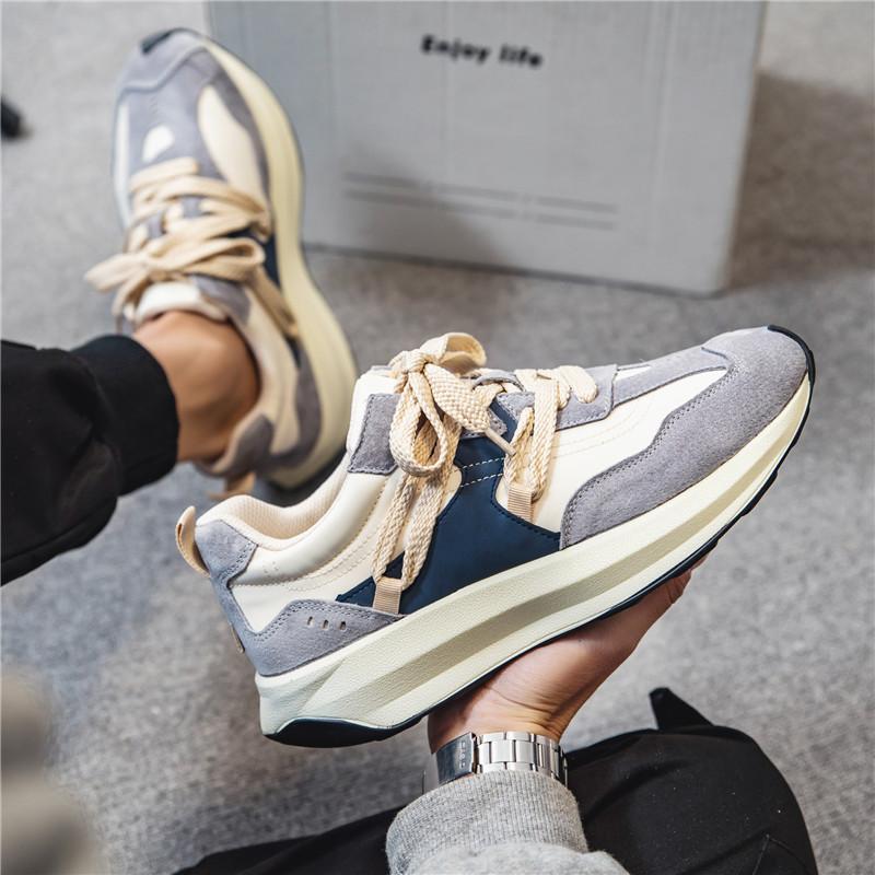Đáy Dày Thoáng Khí Chống Trơn Trượt Chạy Bộ Người Mùa Hè Mới Thể Thao Nam Giày Sneakers Thời Trang Thoải Mái Chịu Mài Mòn Thường Ngày Color: Beige Shoe Size: 44