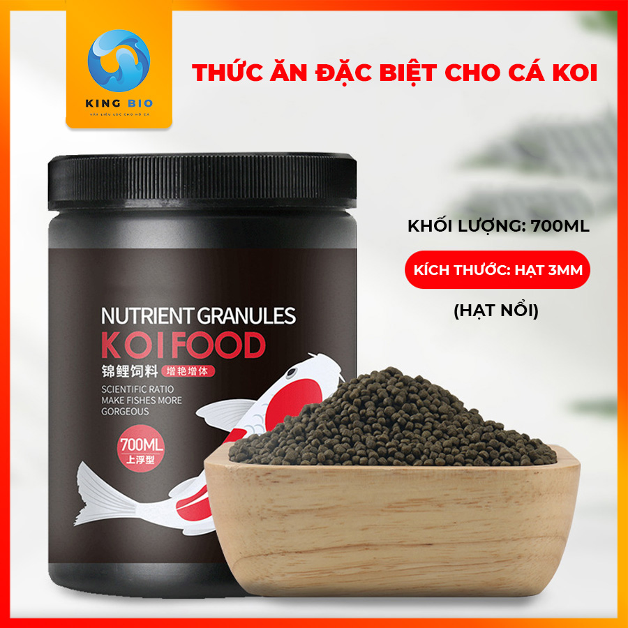 Cám cho cá Koi - Thức ăn dinh dưỡng cao cấp giàu đạm, tảo xoắn, giàu Vitamin vá phát triển toàn diện