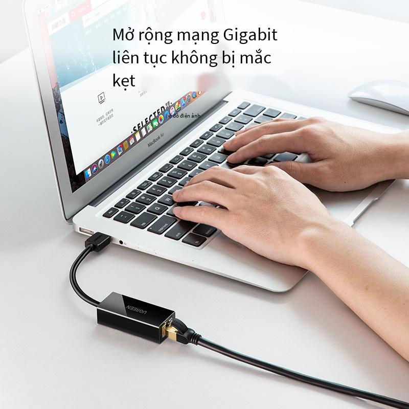 Phong cách mới nhất Green Union USB chuyển cổng mạng giao diện truyền cáp mạng rj45 Gigabit mạng có dây máy tính để bàn bộ chuyển đổi card mạng máy tính