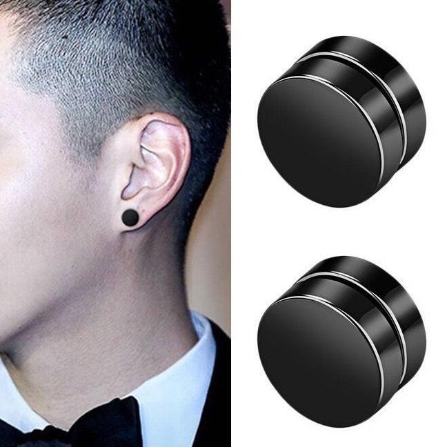 Khuyên Tai Nam Châm tròn IDOL basic GD, Bông Tai Nam Không Cần Bấm Lỗ Cực Chất Maxshopdoc