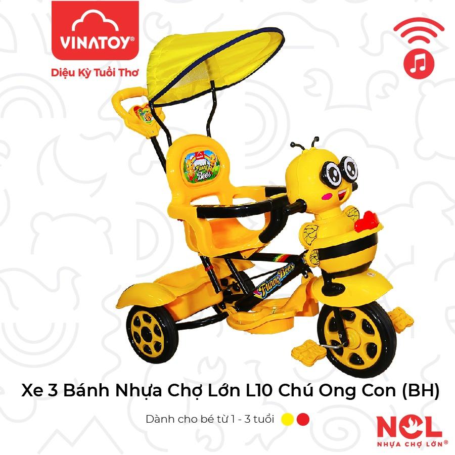 Xe 3 Bánh Nhựa Chợ Lớn L10 hình Con Ong (Có nhạc) - M1827B-X3B