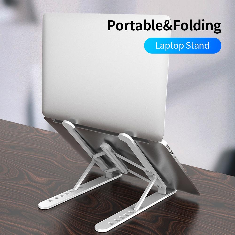 Laptop Tablet Stand 6-level Height Adjustable Folding Portable Office Holder Cooling Bracket for 11-17 Inch Laptop Pink