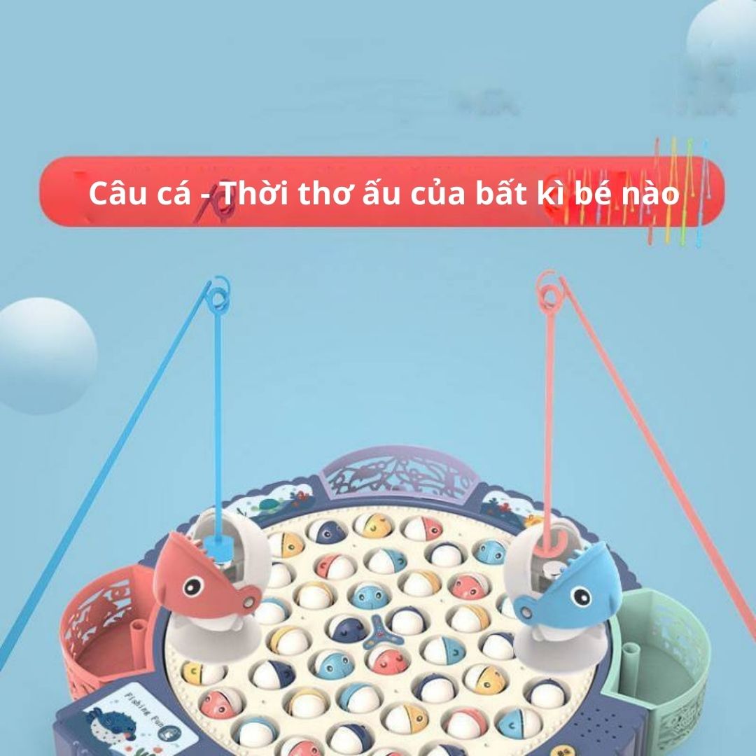 Bộ đồ chơi câu cá có nhạc trẻ em Tặng kèm pin - Trò chơi giáo dục cho bé trai và bé gái