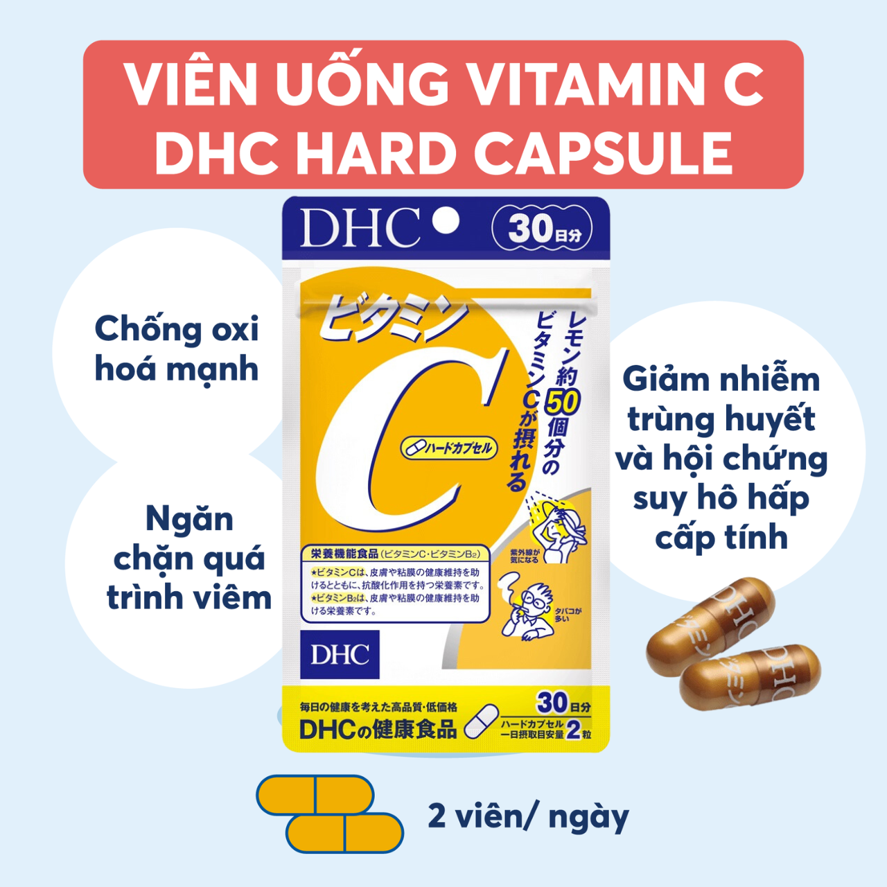 Vitamin C Collagen Trắng da DHC Nhật - Bộ 3 giúp đẹp da và khỏe mạnh - QuaTangMe Extaste