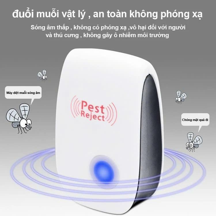 Combo 2 Máy đuổi côn trùng bằng sóng siêu âm.Máy đuổi ruồi muỗi. Máy đuổi chuột, đuổi muỗi, thiết bị đuổi côn trùng Pest Reject Đèn Bắt Muỗi Máy Đuổi