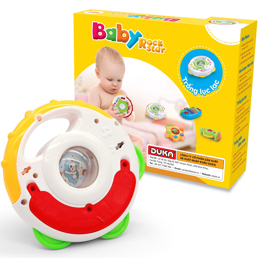 Trống Lục Lạc Baby Rock Star- Màu ngẫu nhiên